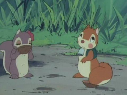 10146） 日本アニメーション シートン動物記 りすのバナー 手描きセル 