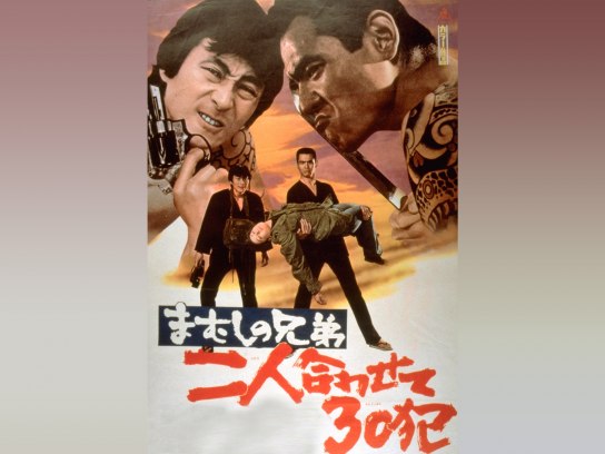 当時物放出 映画 立看板 まむしの兄弟 二人合わせて30犯 菅原